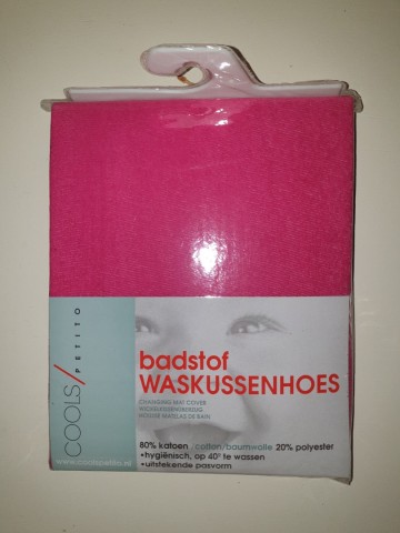 Badstof waskussenhoes roze
